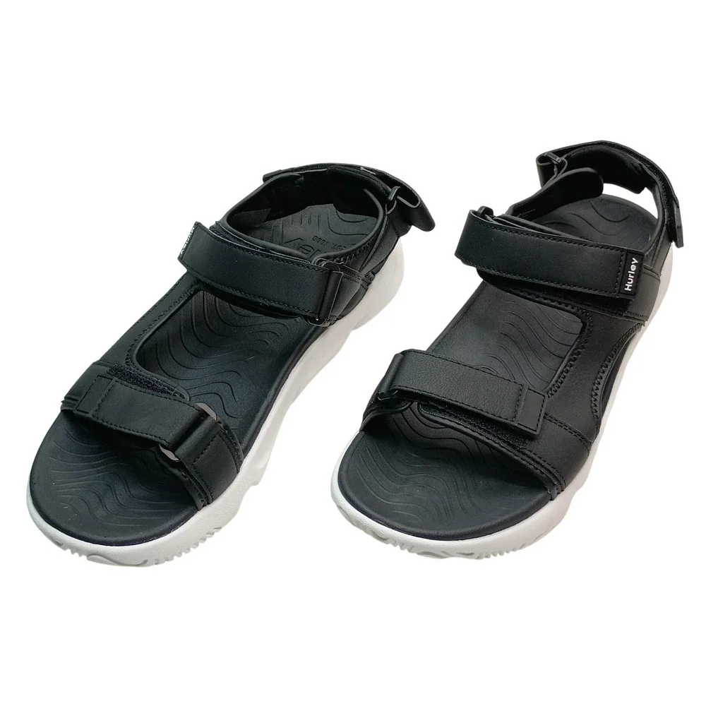 Hurley Oceanside Sport Sandals Men Size 10 Black Adjustable Straps 1961927